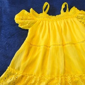 Light yellow off shoulder top